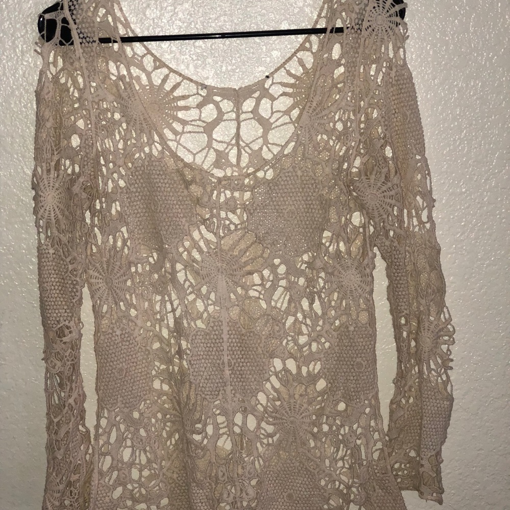 Lace long sleeved shirt